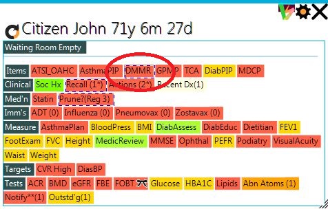 DMMR alert in DCP full view